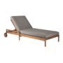 Ethnicraft Jack verstellbarer Liegestuhl für Draußen Teak / Mocha / Dicke Unterlage