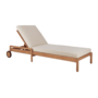 Ethnicraft Jack verstellbarer Liegestuhl für Draußen Teak / Natural / Dicke Unterlage