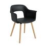 HAY Living Armlehnstuhl mit Holzbeinen und Vollpolsterung Layout 224 von Hay Natural, Grano -  Black