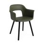 HAY Living Armlehnstuhl mit Holzbeinen und Vollpolsterung Layout 224 von Hay Black, Grano - Caper green