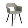 HAY Living Armlehnstuhl mit Holzbeinen und Vollpolsterung Layout 224 von Hay Black, Turf - Light grey 