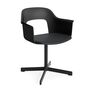 HAY Living Armlehnstuhl mit Drehgestell und Sitzpolsterung Layout 233 von Hay Black / Grano - Black, Schwarz pulverbeschichtet Aluminium