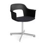 HAY Living Armlehnstuhl mit Drehgestell und Sitzpolsterung Layout 233 von Hay Black / Steelcut Trio - 195 , Aluminium poliert