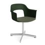 HAY Living Armlehnstuhl mit Drehgestell und Sitzpolsterung Layout 233 von Hay Bottle Green / Mode - 072 , Aluminium poliert