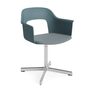 HAY Living Armlehnstuhl mit Drehgestell und Sitzpolsterung Layout 233 von Hay Ocean / Mode - 045 , Aluminium poliert