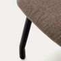 Kave Home KAVE HOME BELINA - NUR OTTOMAN Stahl in Schwarz, Chenille Braun
