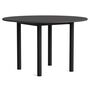 HAY Living Runder Esstisch Annex von Hay Ø: 110 cm, Linoleum Dark Grey, Charcoal