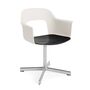 HAY Living Armlehnstuhl mit Drehgestell Layout 232 von Hay Cream White, Aluminium poliert, Black