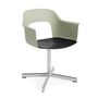 HAY Living Armlehnstuhl mit Drehgestell Layout 232 von Hay Pastel green , Aluminium poliert, Black