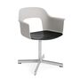 HAY Living Armlehnstuhl mit Drehgestell Layout 232 von Hay Sky Grey, Aluminium poliert, Black
