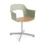HAY Living Armlehnstuhl mit Drehgestell Layout 232 von Hay Pastel green , Aluminium poliert, Natural 