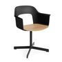HAY Living Armlehnstuhl mit Drehgestell Layout 232 von Hay Black, Schwarz pulverbeschichtet Aluminium, Natural 