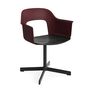 HAY Living Armlehnstuhl mit Drehgestell Layout 232 von Hay Bordeaux, Schwarz pulverbeschichtet Aluminium, Black