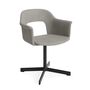 HAY Living Armlehnstuhl mit Drehgestell und Vollpolsterung Layout 234 von Hay Schwarz pulverbeschichtet Aluminium, Turf - Light grey 