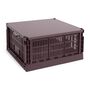 Aufbewahrungsbox Colour Crate Square L von Hay, Bordeaux