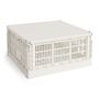 Aufbewahrungsbox Colour Crate Square L von Hay, Off-White