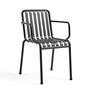 HAY Living Palissade Chair Anthrazit, Mit Armlehnen