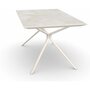 Fast Moai Outdoor Tisch Stein rechteckig - Gestell Cremeweiss / Schneeweiss