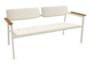 EMU Shine Sofa 2-Sitzer-23 Metall Mattweiss, 82 Holz Teak