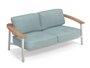 EMU Twins Sofa 2-Sitzer Aluminium-Teakholz 6046 - 23 Weiß - 900/01 - HIMMEL