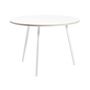 HAY Accessoires Loop Stand Table Round Ø: 105 cm / H: 74 cm, Laminat Weiss, Stahl pulverbeschichtet weiss