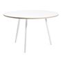 HAY Accessoires Loop Stand Table Round Ø: 120 cm / H: 74 cm , Laminat Weiss, Stahl pulverbeschichtet weiss