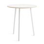 HAY Accessoires Loop Stand Table Round Ø: 90 cm / H: 97 cm, Laminat Weiss, Stahl pulverbeschichtet weiss