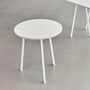 HAY Accessoires Loop Stand Table Round Ø: 90 cm / H: 97 cm, Laminat Weiss, Stahl pulverbeschichtet weiss