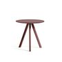 HAY Living Runder Tisch CPH 20 Monochrome Ø: 50 cm / H: 49 cm , Eiche Bordeux lackiert -  Linoleum Burgundy