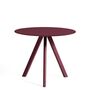 HAY Living Runder Tisch CPH 20 Monochrome Ø: 90 cm / H: 74 cm , Eiche Bordeux lackiert -  Linoleum Burgundy