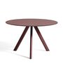 HAY Living Runder Tisch CPH 20 Monochrome Ø: 120 cm / H: 74 cm , Eiche Bordeux lackiert -  Linoleum Burgundy