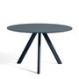 HAY Living Runder Tisch CPH 20 Monochrome Ø: 120 cm / H: 74 cm , Eiche Deep Blue lackiert - Linoleum Smokey Blue 