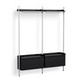HAY Living Regalsystem Pier Combination 1002 - 2 Columns von Hay Schwarz, Aluminium klar eloxiert