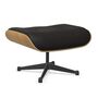 Vitra Lounge Chair Ottoman / neues Furnier / Leder Kastanie natur lackiert 26, Chocolate 68 - Leder Premium F, Aluminium poliert 03 / Tiefschwarz 12 pulverbeschichtet (glatt)