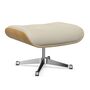 Vitra Lounge Chair Ottoman / neues Furnier / Leder Kastanie natur lackiert 26, Ton 73 - Leder Premium F, Aluminium poliert 03
