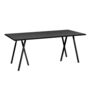 HAY Accessoires Loop Stand Table B: 180 cm / T: 87.5 cm, Linoleum Schwarz, Stahl pulverbeschichtet schwarz