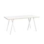 HAY Accessoires Loop Stand Table B: 160 cm / T: 77.5 cm, Laminat Weiss, Stahl pulverbeschichtet weiss