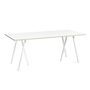 HAY Accessoires Loop Stand Table B: 180 cm / T: 87.5 cm, Laminat Weiss, Stahl pulverbeschichtet weiss