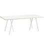 HAY Accessoires Loop Stand Table B: 200 cm / T: 92.5 cm, Laminat Weiss, Stahl pulverbeschichtet weiss