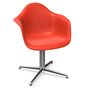 Vitra Eames Plastic  Armchair DAL von Vitra 03 Poppy Red RE, Aluminium poliert 03, Filzgleiter basic dark für Hartboden 05