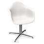 Vitra Eames Plastic  Armchair DAL von Vitra 04 Weiss, Aluminium poliert 03, Filzgleiter basic dark für Hartboden 05