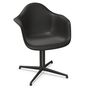 Vitra Eames Plastic  Armchair DAL von Vitra 12 Tiefschwarz RE , Basic Dark 30 pulverbeschichtet (glatt), Filzgleiter basic dark für Hartboden 05