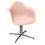 Vitra Eames Plastic  Armchair DAL von Vitra 41 Zartrosé RE, Aluminium poliert 03, Gleiter basic dark für Teppichboden 04