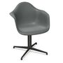 Vitra Eames Plastic  Armchair DAL von Vitra 56 Granitgrau RE, Basic Dark 30 pulverbeschichtet (glatt), Gleiter basic dark für Teppichboden 04