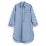 HAY Accessoires Langarm Nachthemd Fineline von Hay Blue, M/L