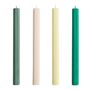 HAY Accessoires Kerze Hexagon im 4er Set von Hay Greens / Whites