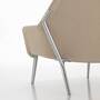 Vitra Slow Sofa in Stoff von Vitra Flocca beige, Aluminiumguss poliert 