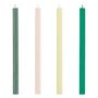 HAY Accessoires Kerze Square im 4er Set von Hay Greens / Whites