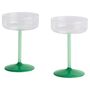 HAY Accessoires Cocktailglas Tint im 4er Set von Hay Clear / Jade green