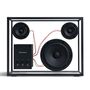 Transparentsound Transparent Speaker Schwarz mit roten Kabeln